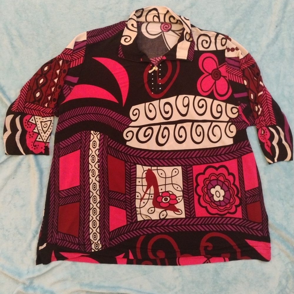 Colorful Kids Shirt with Abstract Patterns